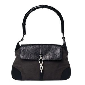 Rare Vintage Gucci Jackie O bag with Bamboo Detailing